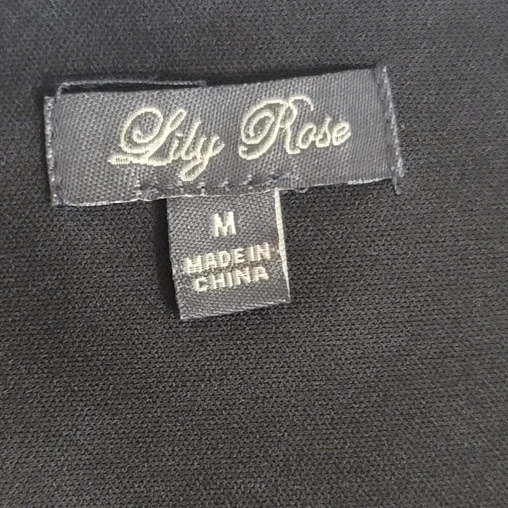 Lily Rose Black Romper V Neck & Back, Women's, Size M